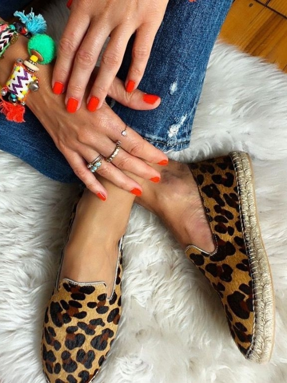 Leopard Print Platform Espadrille Slip-Ons